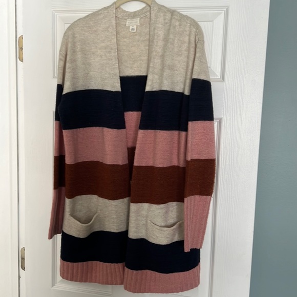 Caslon Open front Color block Cardigan - Picture 1 of 5